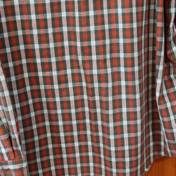 Eddie Bauer Mens Christmas Plaid Red & Green 100% Cotton Button Up Shirt XXL - Picture 10 of 13